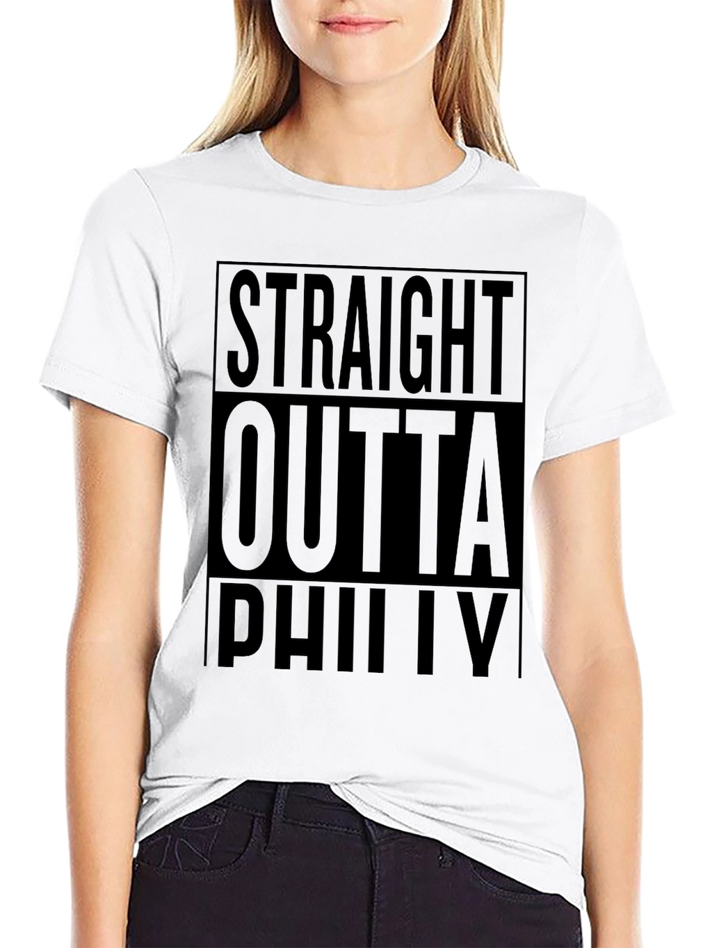 Straight Outta Philly Black T-Shirt