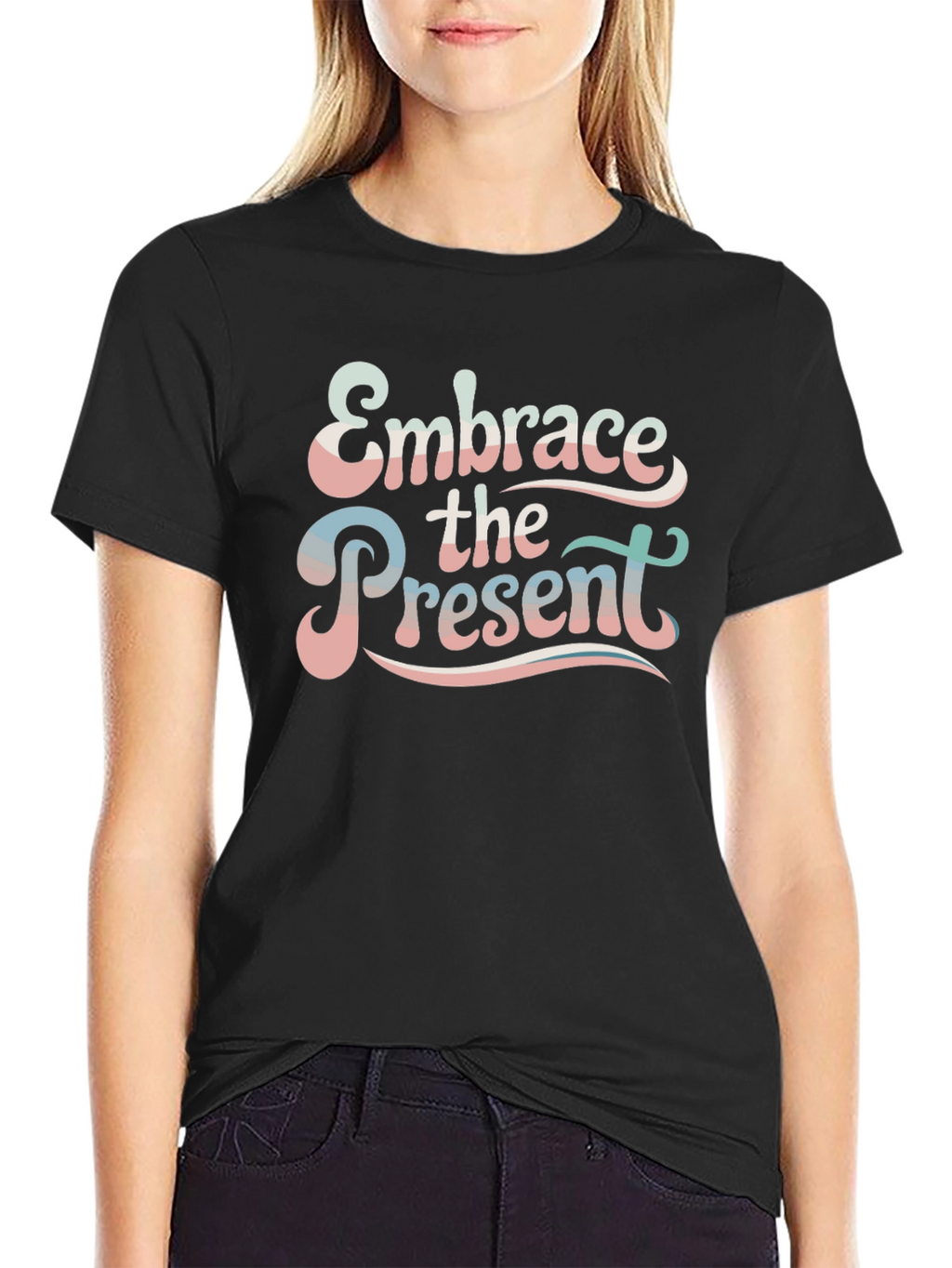Embrace the Present T-Shirt - Retro Design