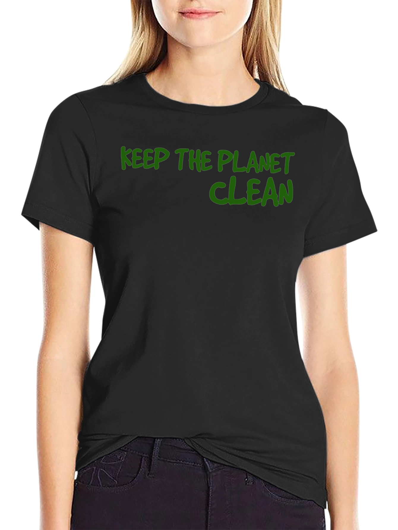 Keep the Planet Clean Graphic Tee - Black