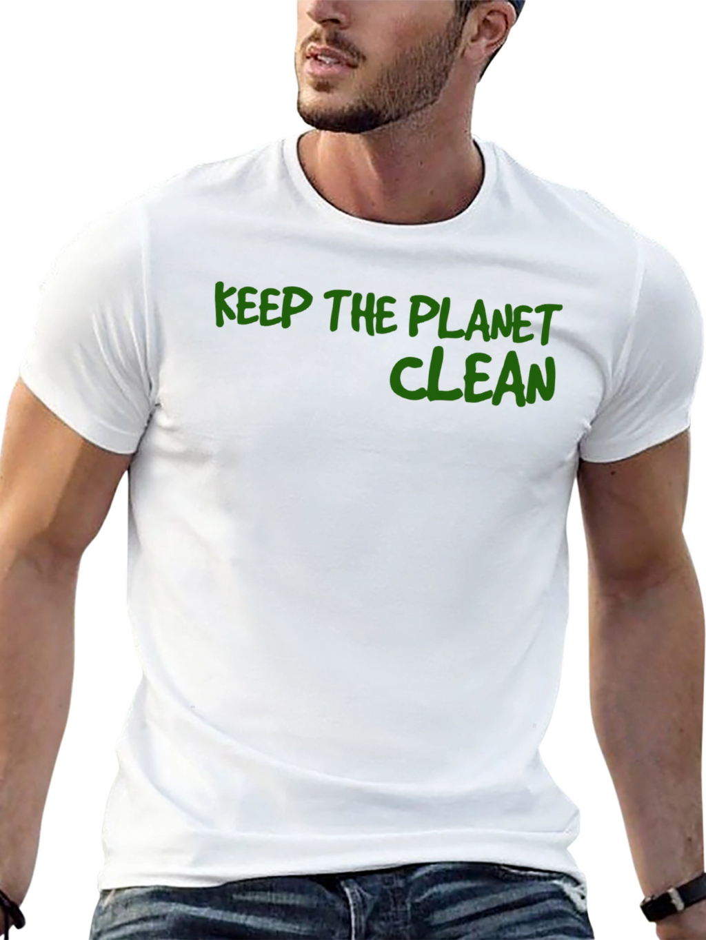 Keep the Planet Clean Graphic Tee - Black