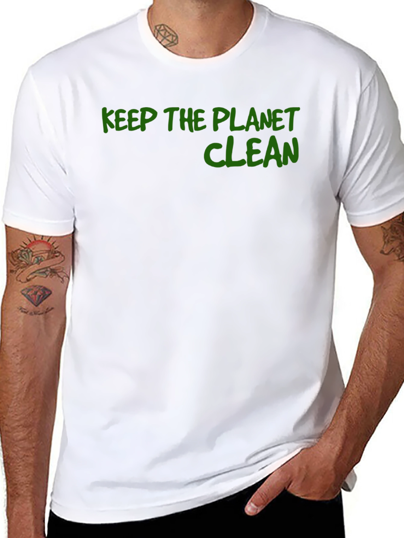 Keep the Planet Clean Graphic Tee - Black