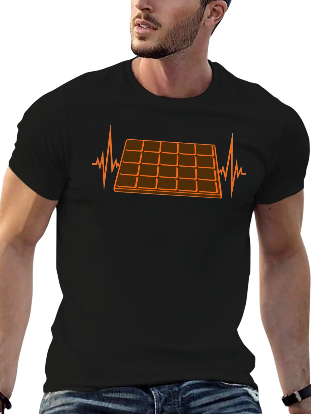 Chocolate Lover T-Shirt: Heartbeat Design