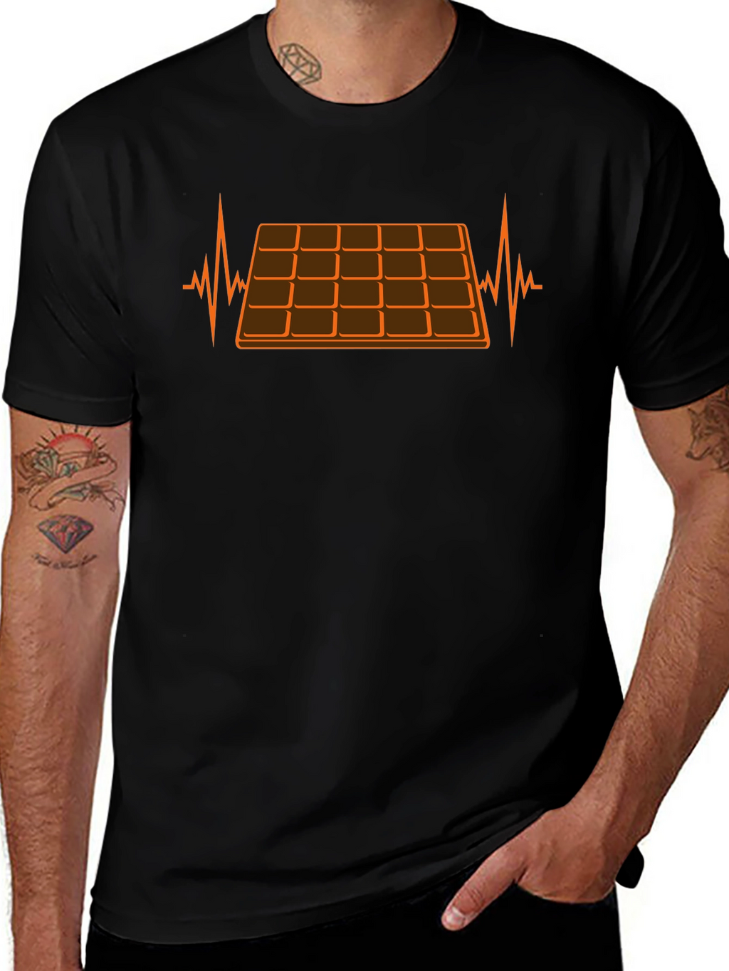 Chocolate Lover T-Shirt: Heartbeat Design