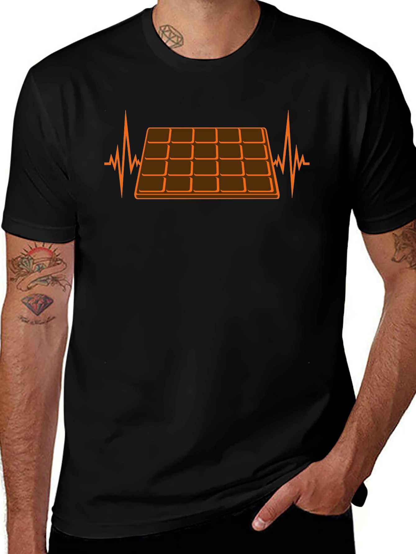 Chocolate Lover T-Shirt: Heartbeat Design