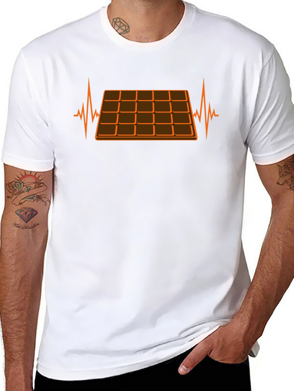 Chocolate Lover T-Shirt: Heartbeat Design