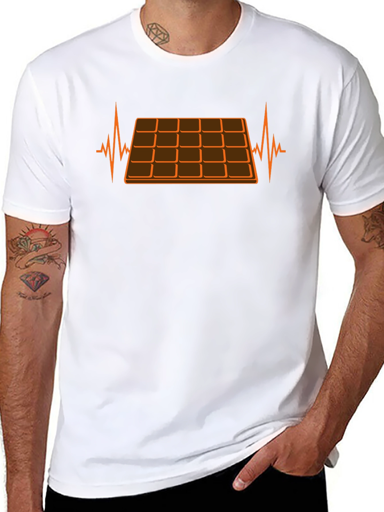 Chocolate Lover T-Shirt: Heartbeat Design