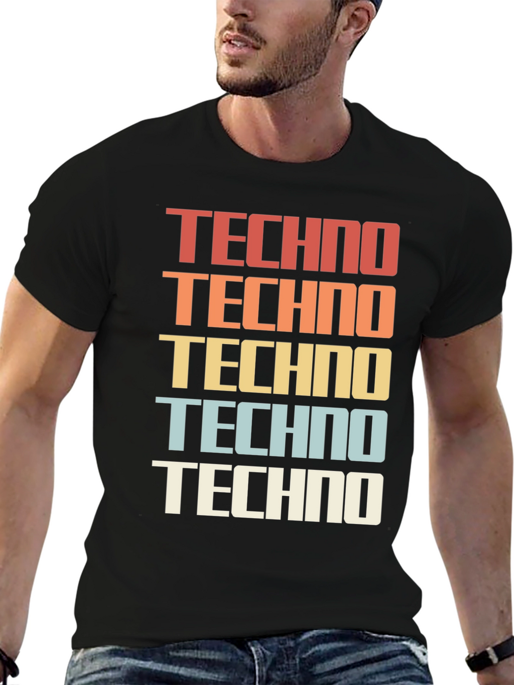 Retro Techno Graphic Tee - Classic Style