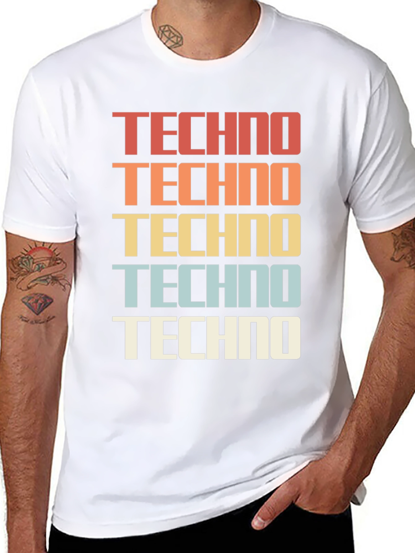 Retro Techno Graphic Tee - Classic Style