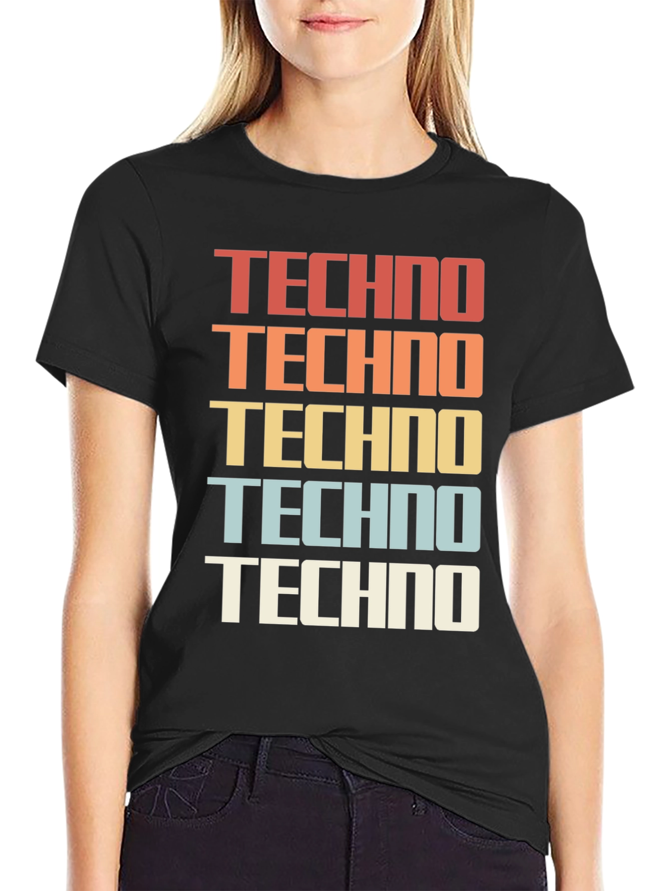 Retro Techno Graphic Tee - Classic Style