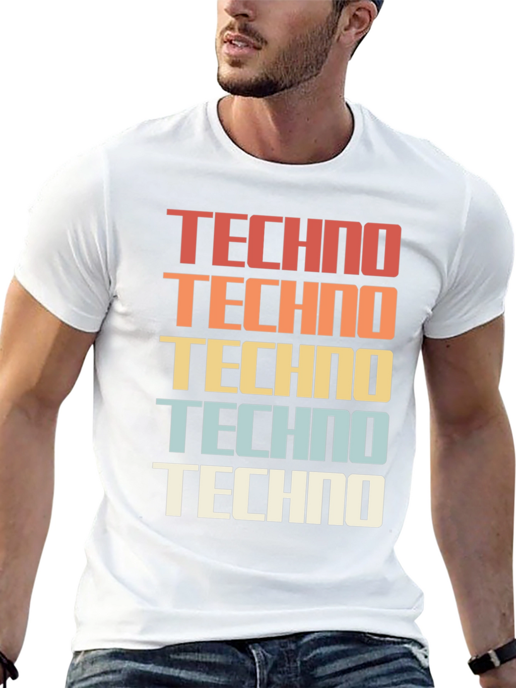 Retro Techno Graphic Tee - Classic Style