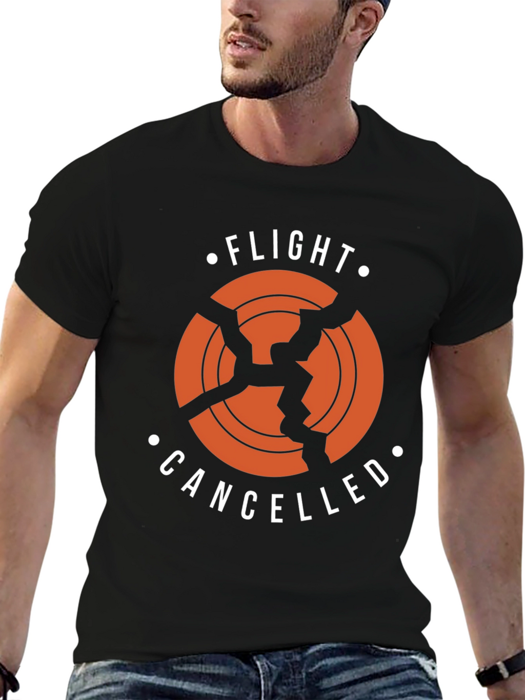 Flight Cancelled T-Shirt - Broken Airplane Design
