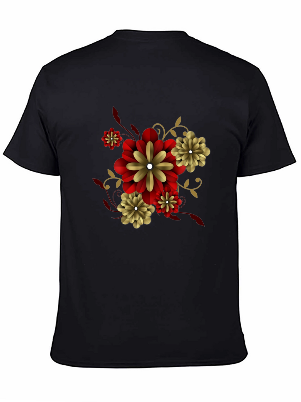Black Floral T-Shirt - Stylish Graphic Tee