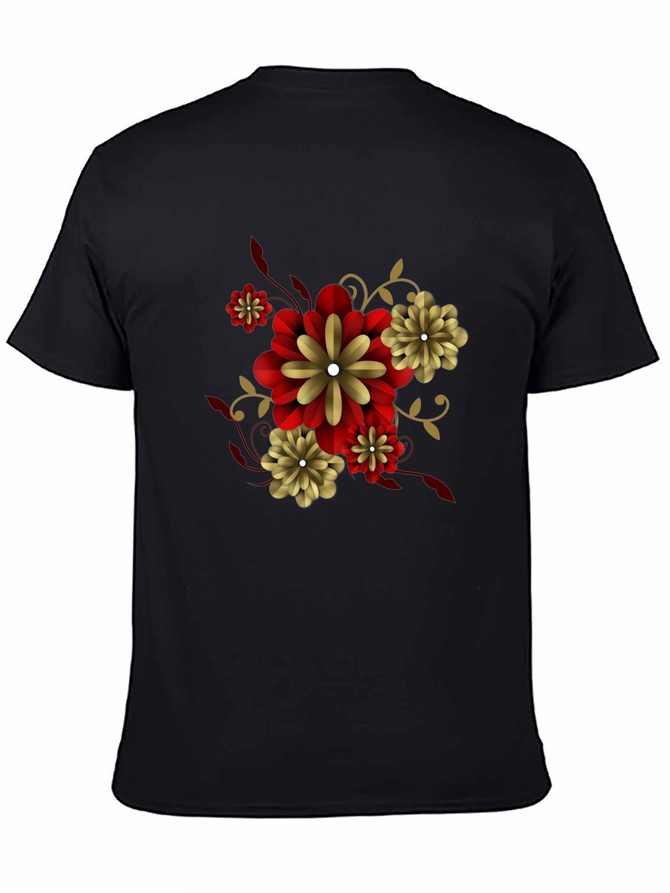 Black Floral T-Shirt - Stylish Graphic Tee