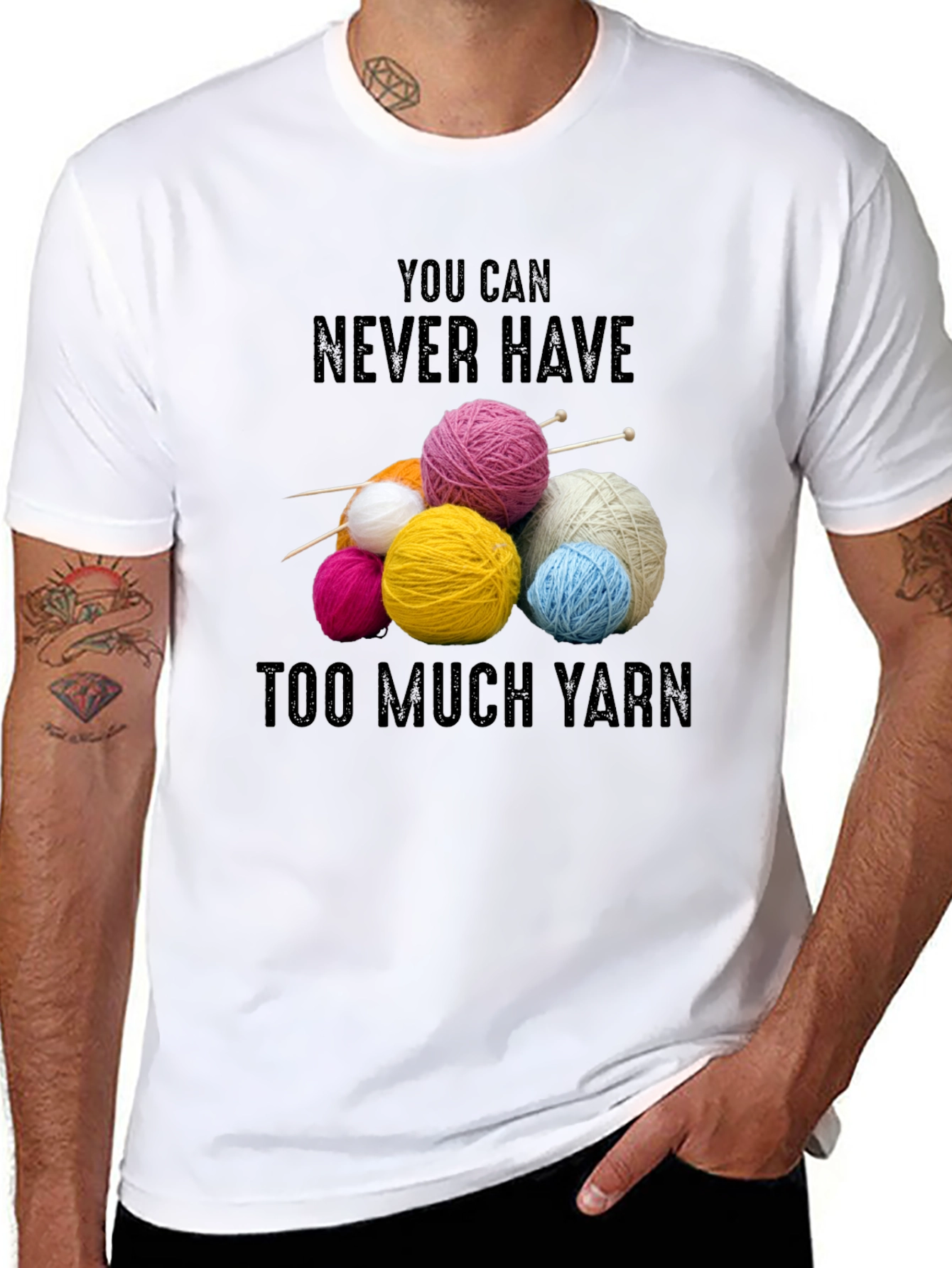 Never Have Too Much Yarn T-Shirt Knitting Lover Gift