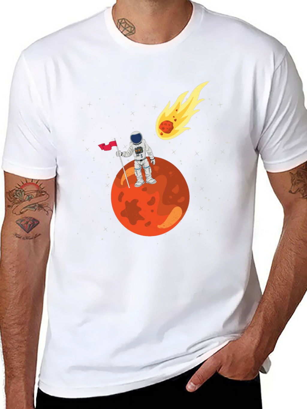 Astronaut on Mars Graphic T-Shirt