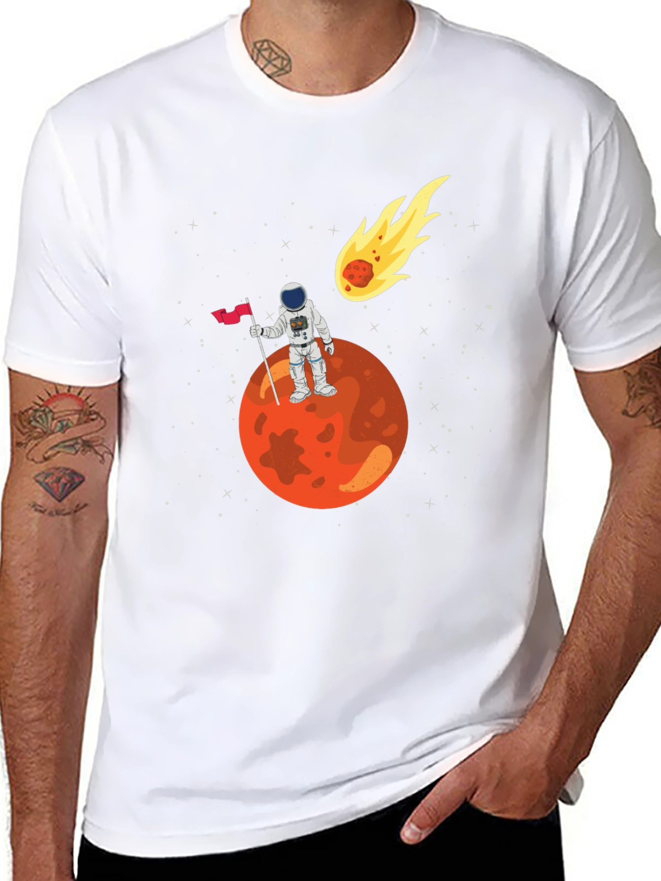 Astronaut on Mars Graphic T-Shirt