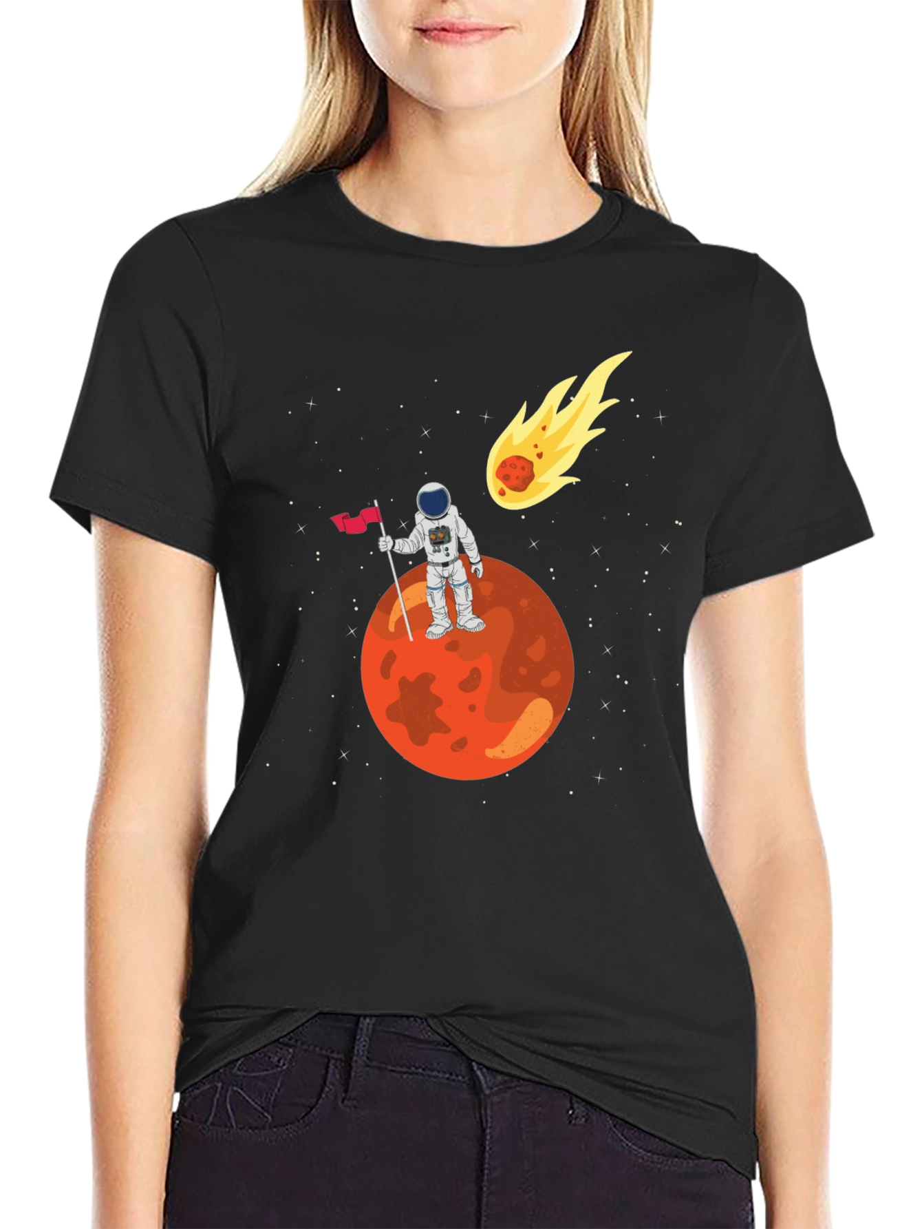 Astronaut on Mars Graphic T-Shirt