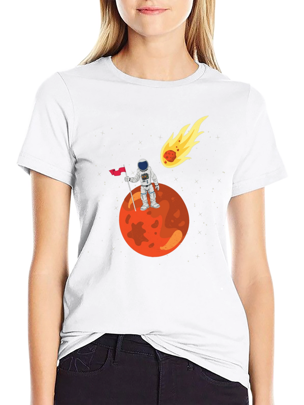 Astronaut on Mars Graphic T-Shirt