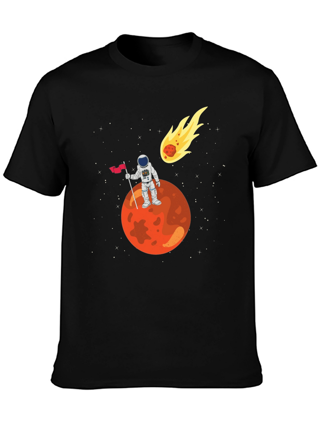 Astronaut on Mars Graphic T-Shirt