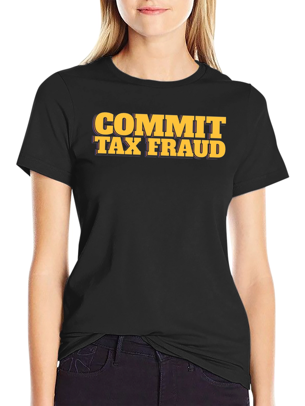 Commit Tax Fraud Graphic Tee - Black