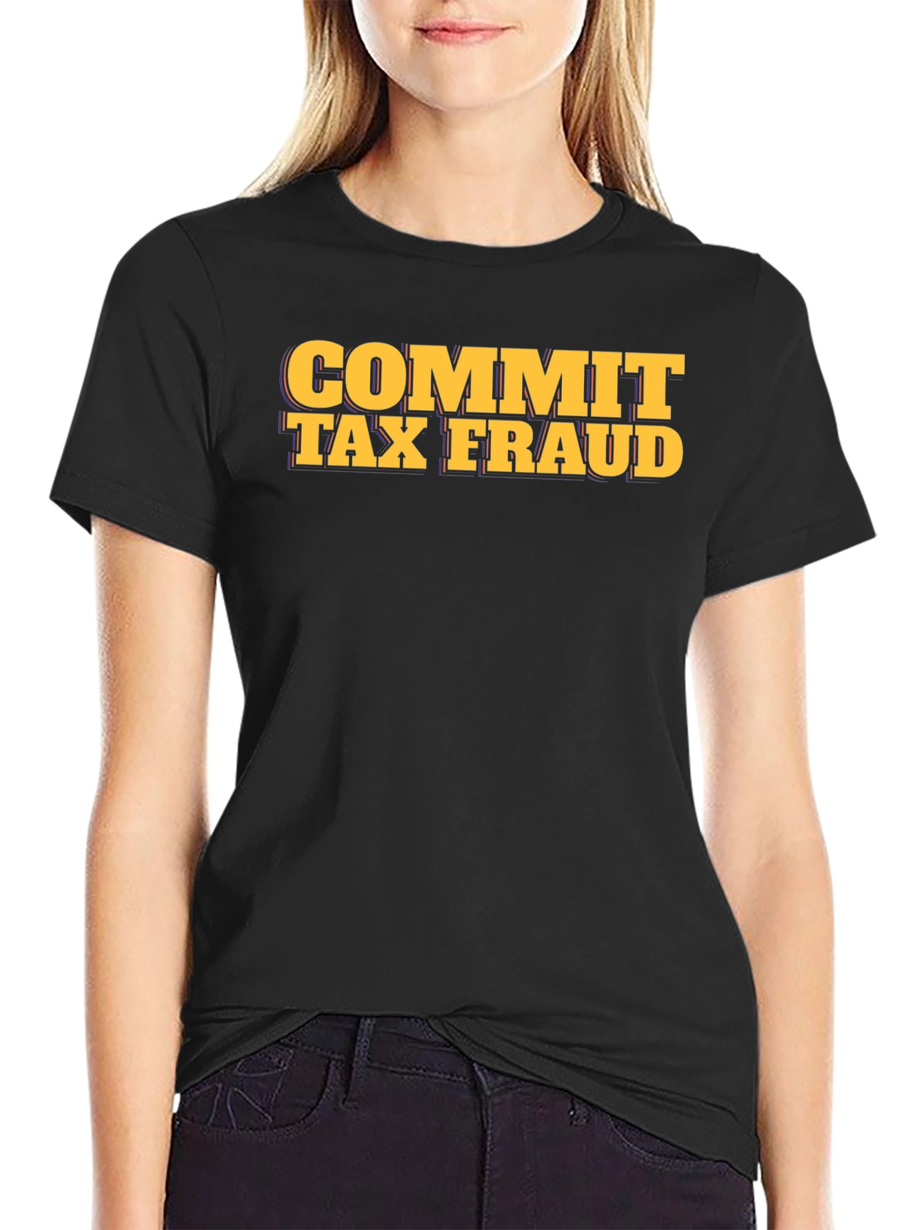 Commit Tax Fraud Graphic Tee - Black