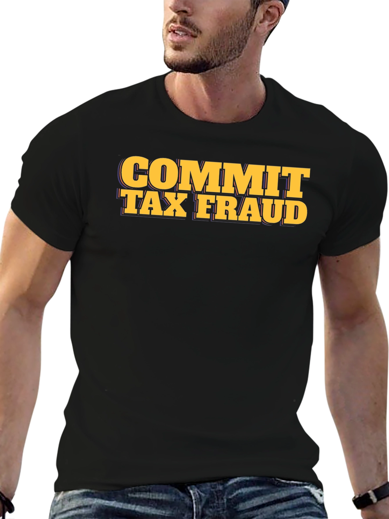 Commit Tax Fraud Graphic Tee - Black