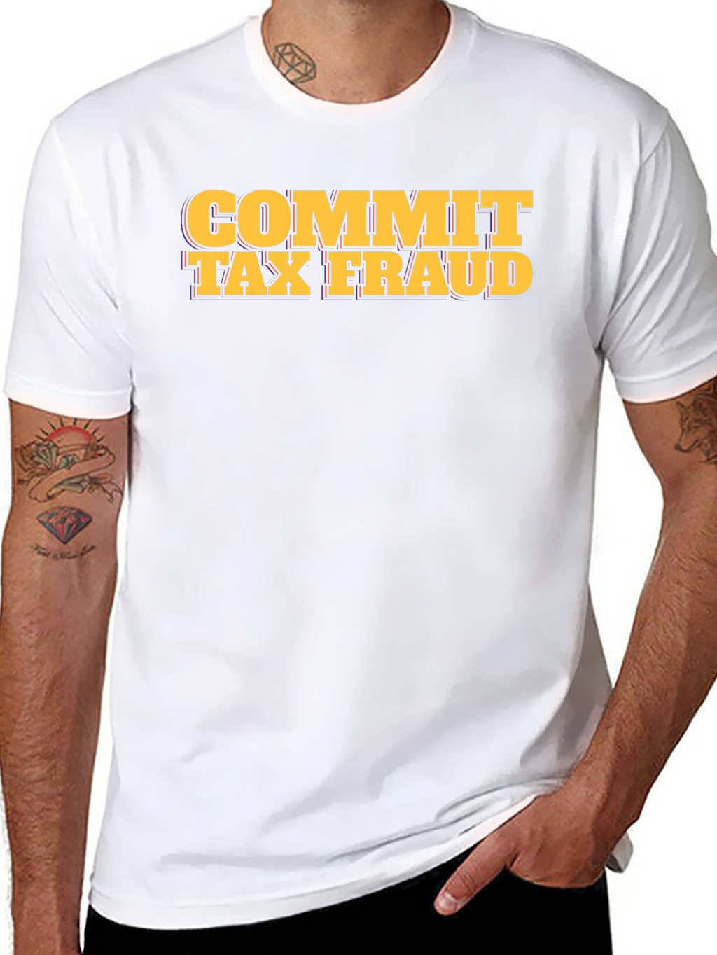 Commit Tax Fraud Graphic Tee - Black