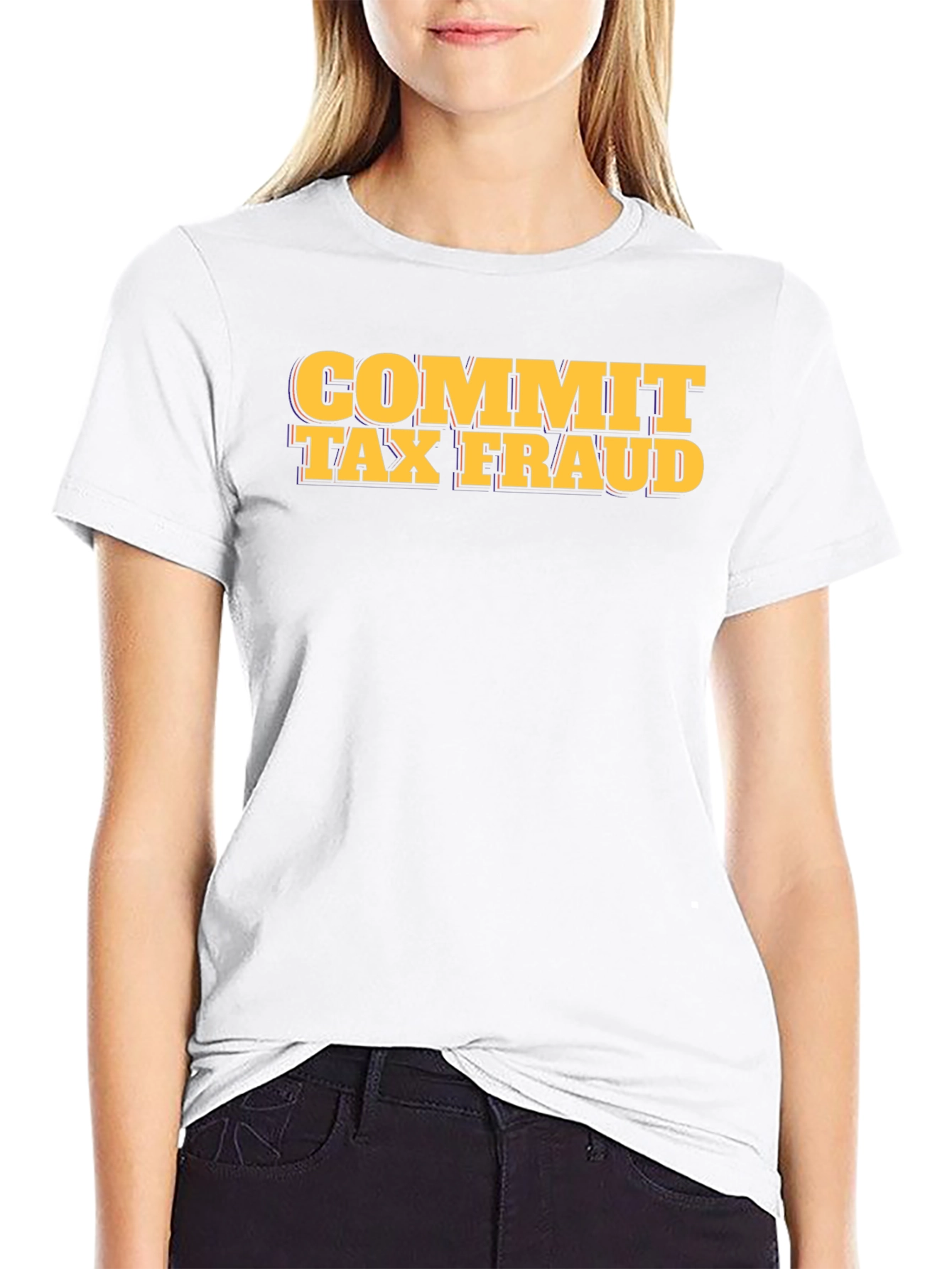 Commit Tax Fraud Graphic Tee - Black