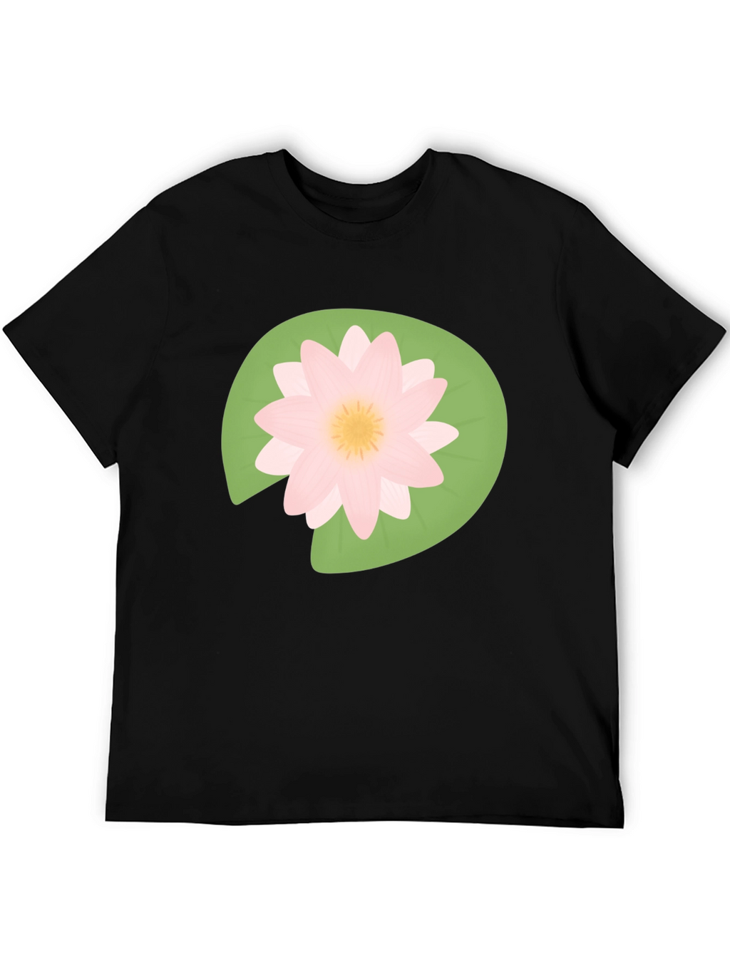Lotus Flower Graphic T-Shirt - Black