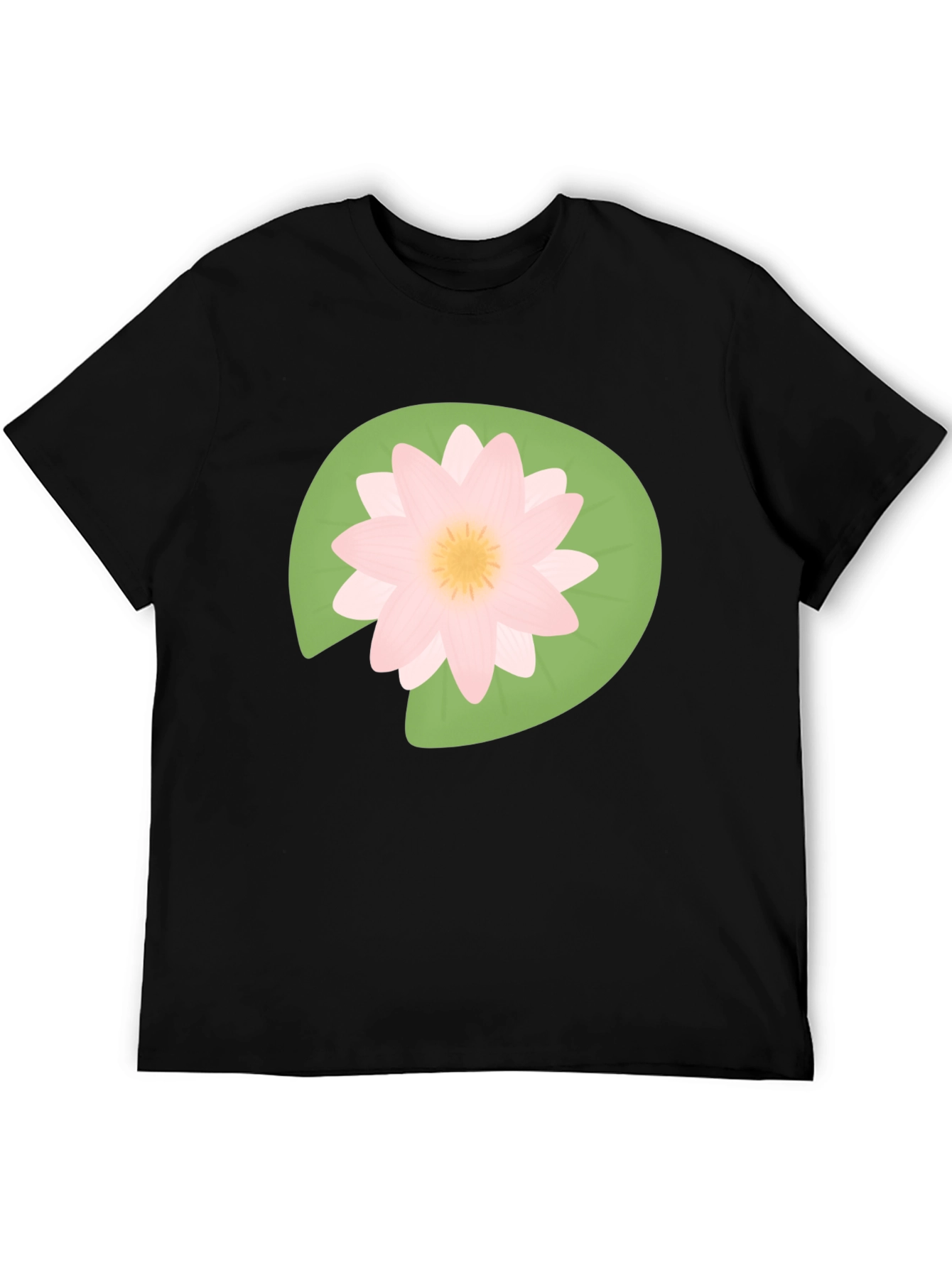 Lotus Flower Graphic T-Shirt - Black