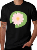 Lotus Flower Graphic T-Shirt - Black