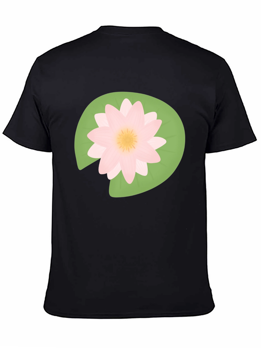 Lotus Flower Graphic T-Shirt - Black