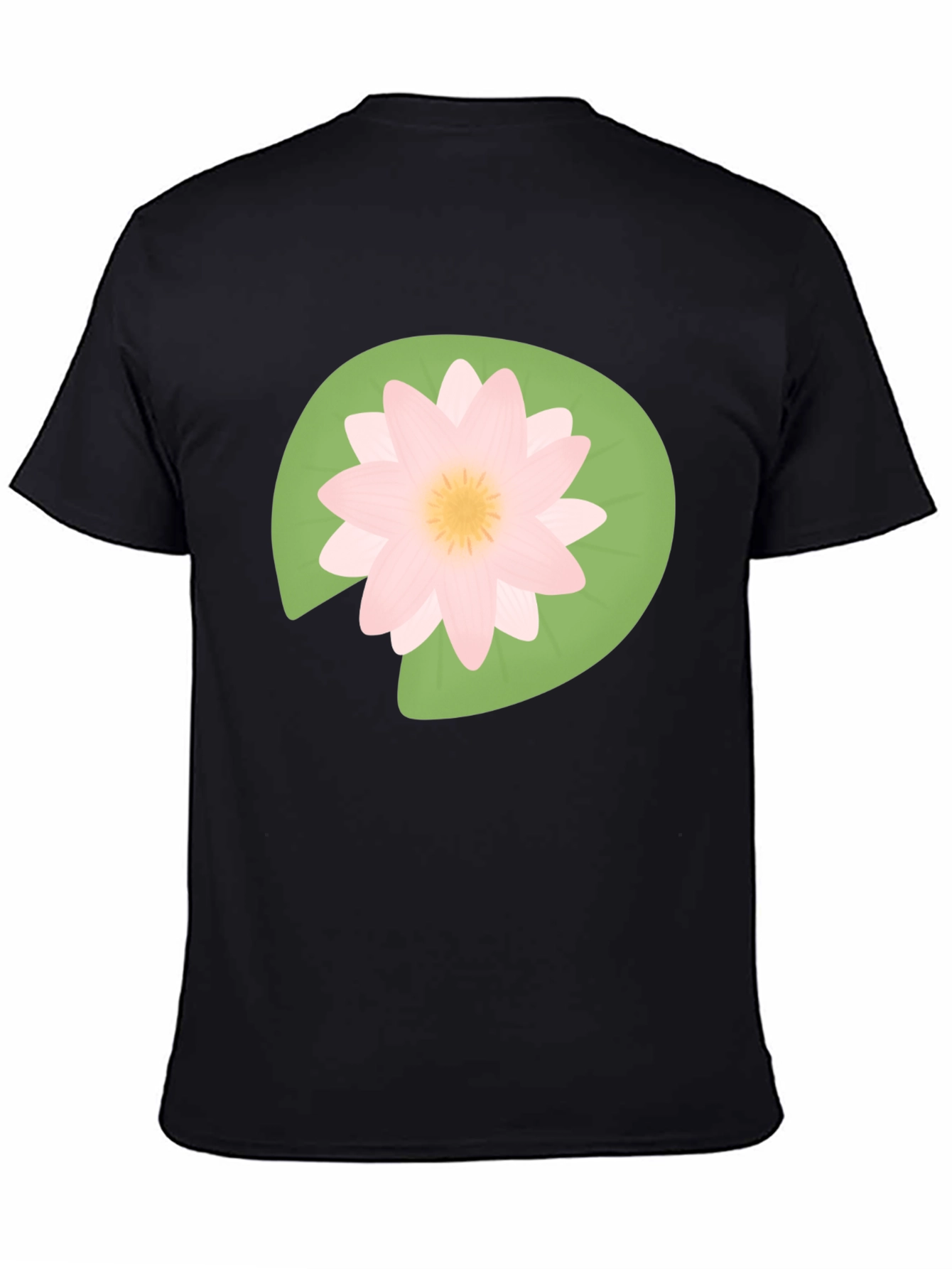 Lotus Flower Graphic T-Shirt - Black