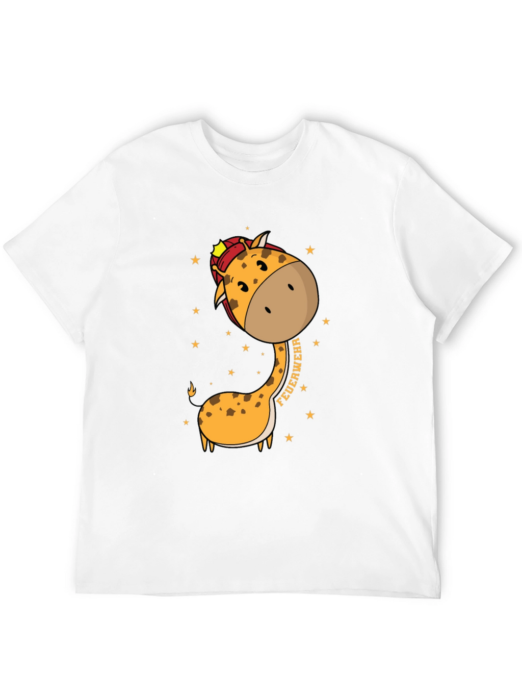 Firefighter Giraffe Graphic T-Shirt