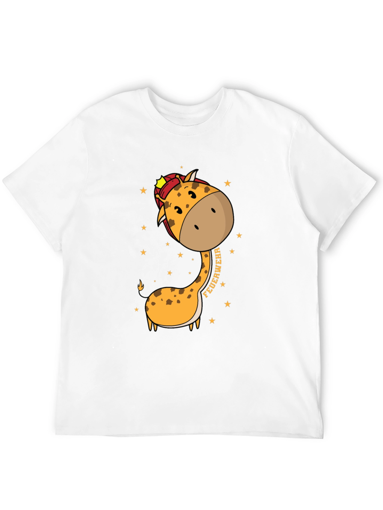 Firefighter Giraffe Graphic T-Shirt