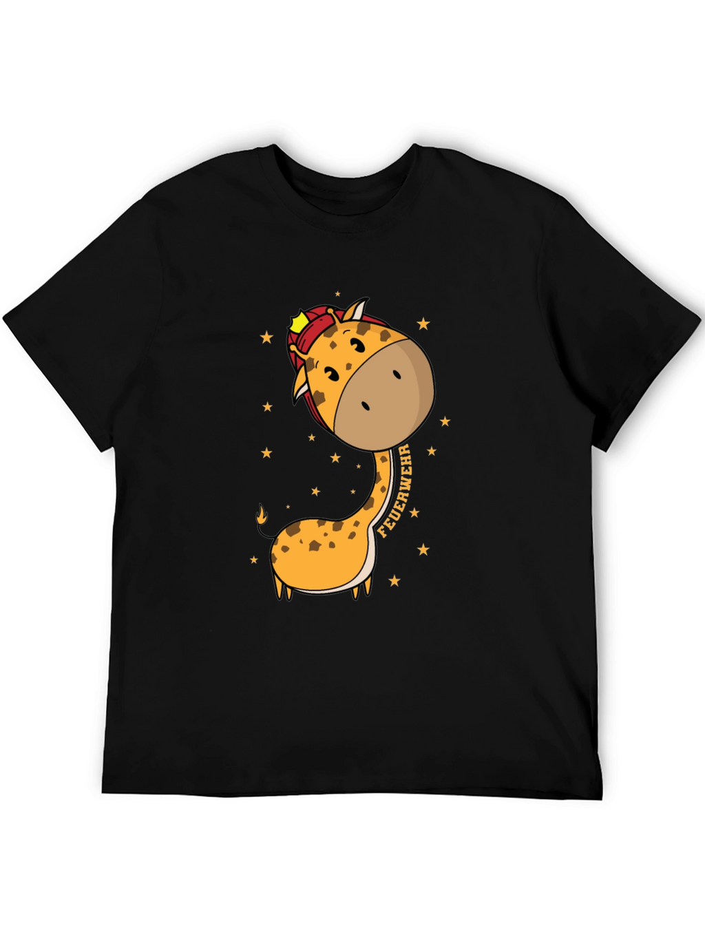 Firefighter Giraffe Graphic T-Shirt