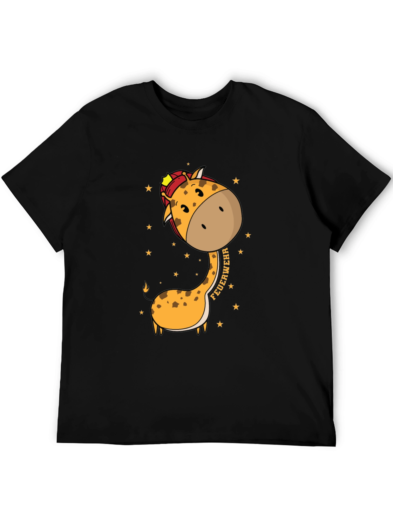 Firefighter Giraffe Graphic T-Shirt