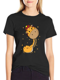 Firefighter Giraffe Graphic T-Shirt