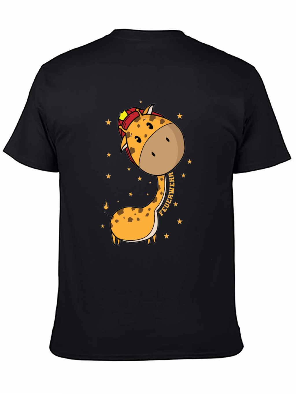 Firefighter Giraffe Graphic T-Shirt