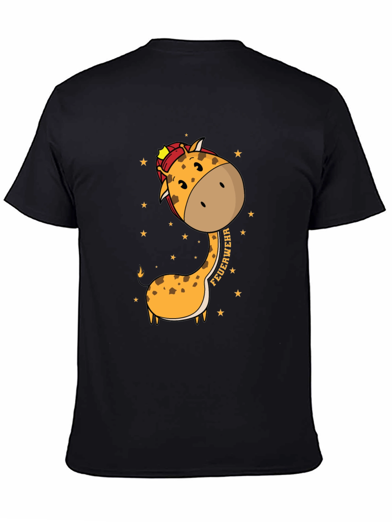 Firefighter Giraffe Graphic T-Shirt