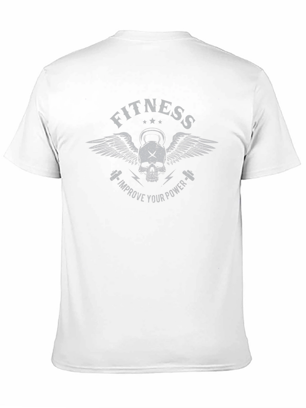 Fitness Skull Graphic Print Black T-Shirt