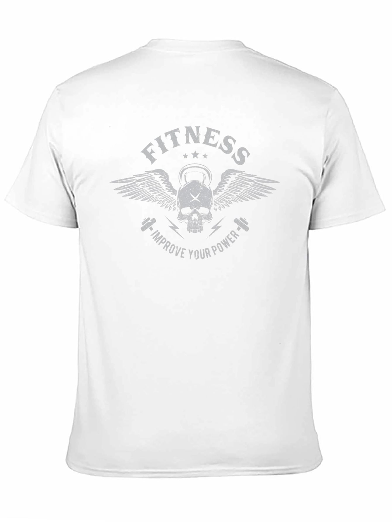 Fitness Skull Graphic Print Black T-Shirt