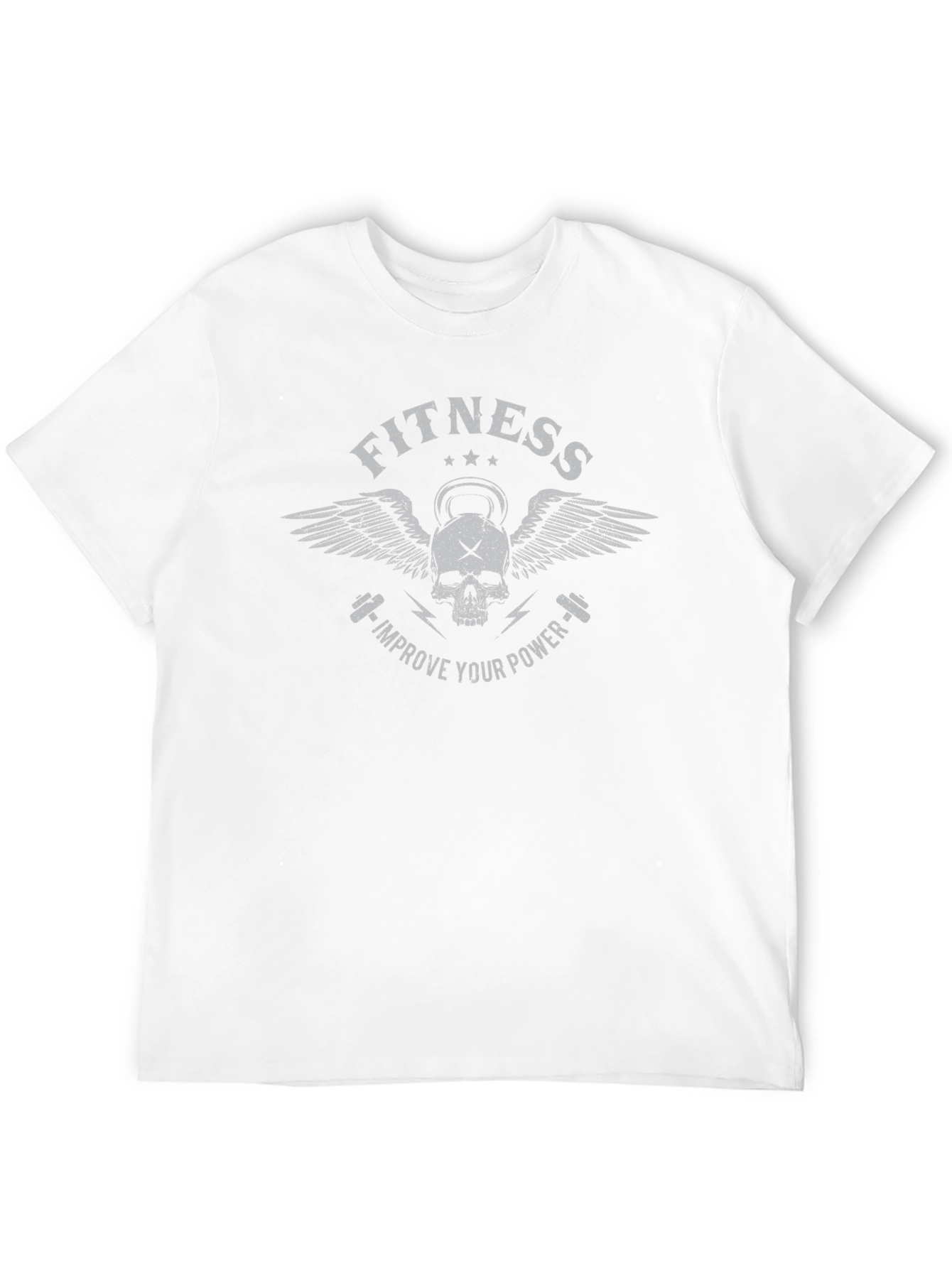 Fitness Skull Graphic Print Black T-Shirt