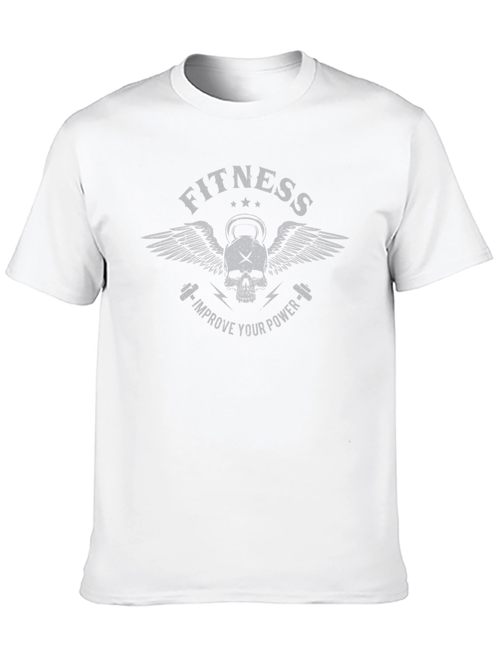 Fitness Skull Graphic Print Black T-Shirt