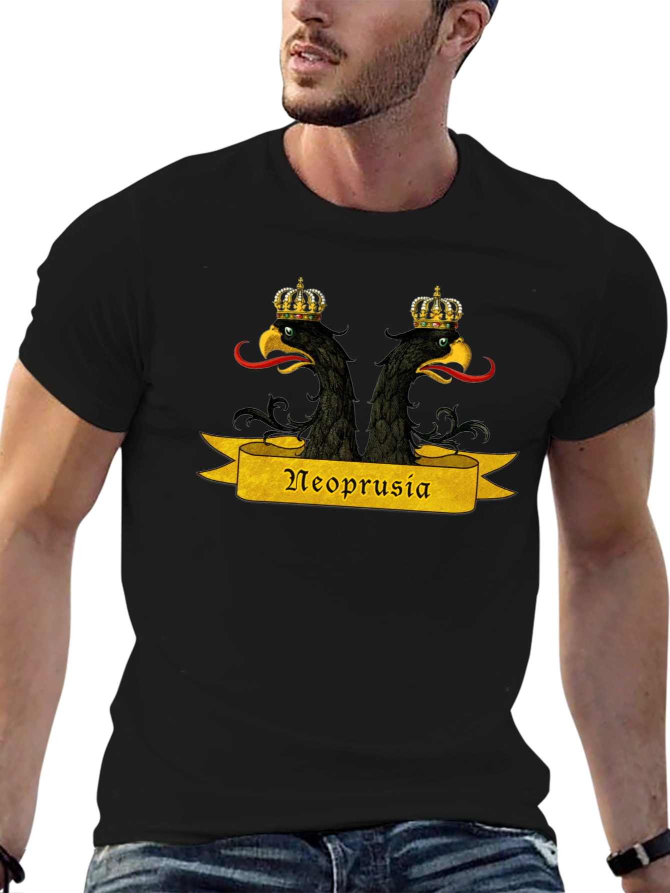 Neoprusia T-Shirt - Black Graphic Tee