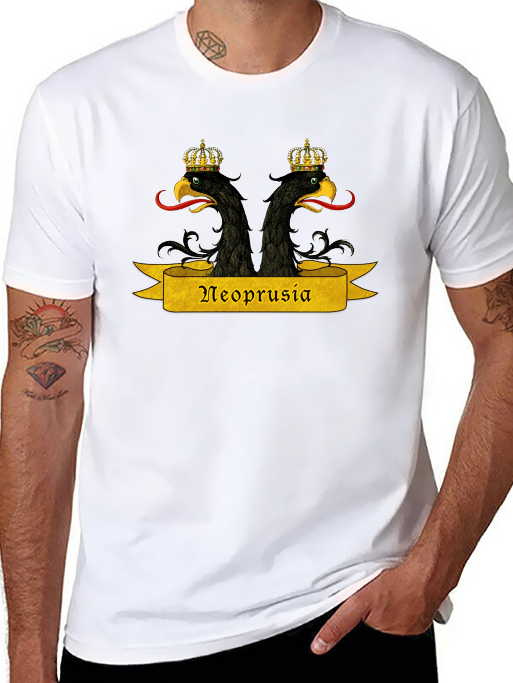 Neoprusia T-Shirt - Black Graphic Tee
