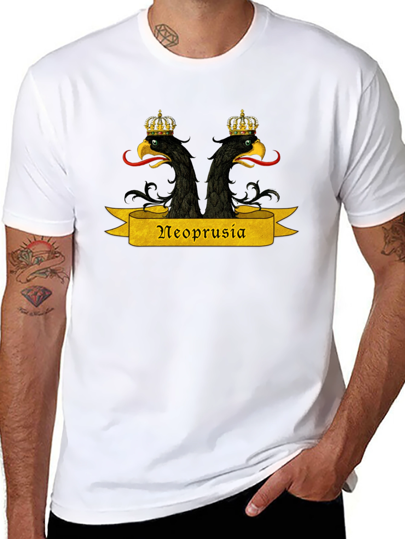 Neoprusia T-Shirt - Black Graphic Tee
