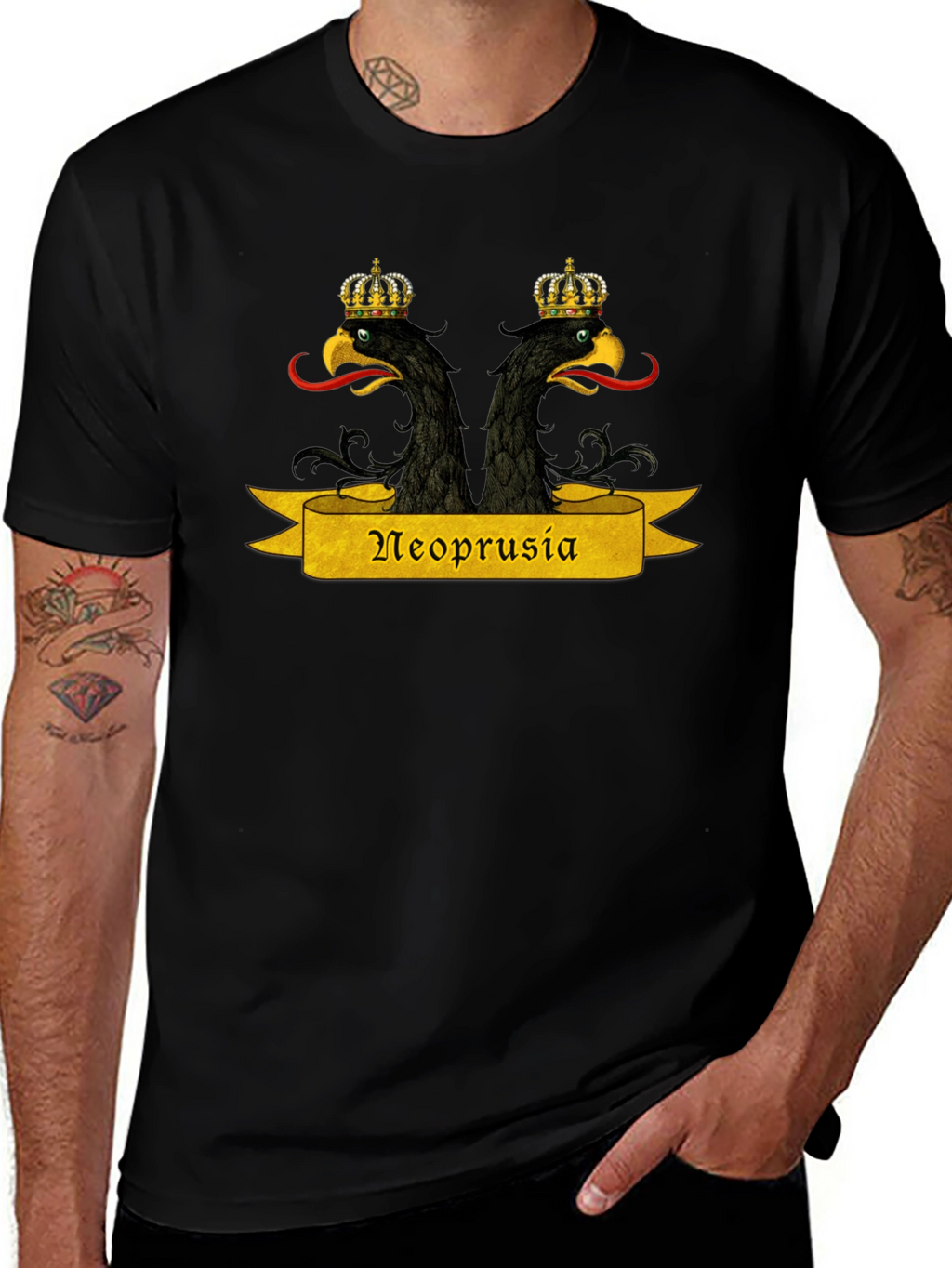 Neoprusia T-Shirt - Black Graphic Tee