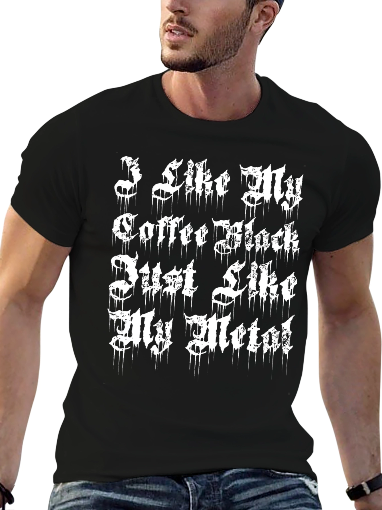 Coffee and Metal T-Shirt - Black Graphic Tee