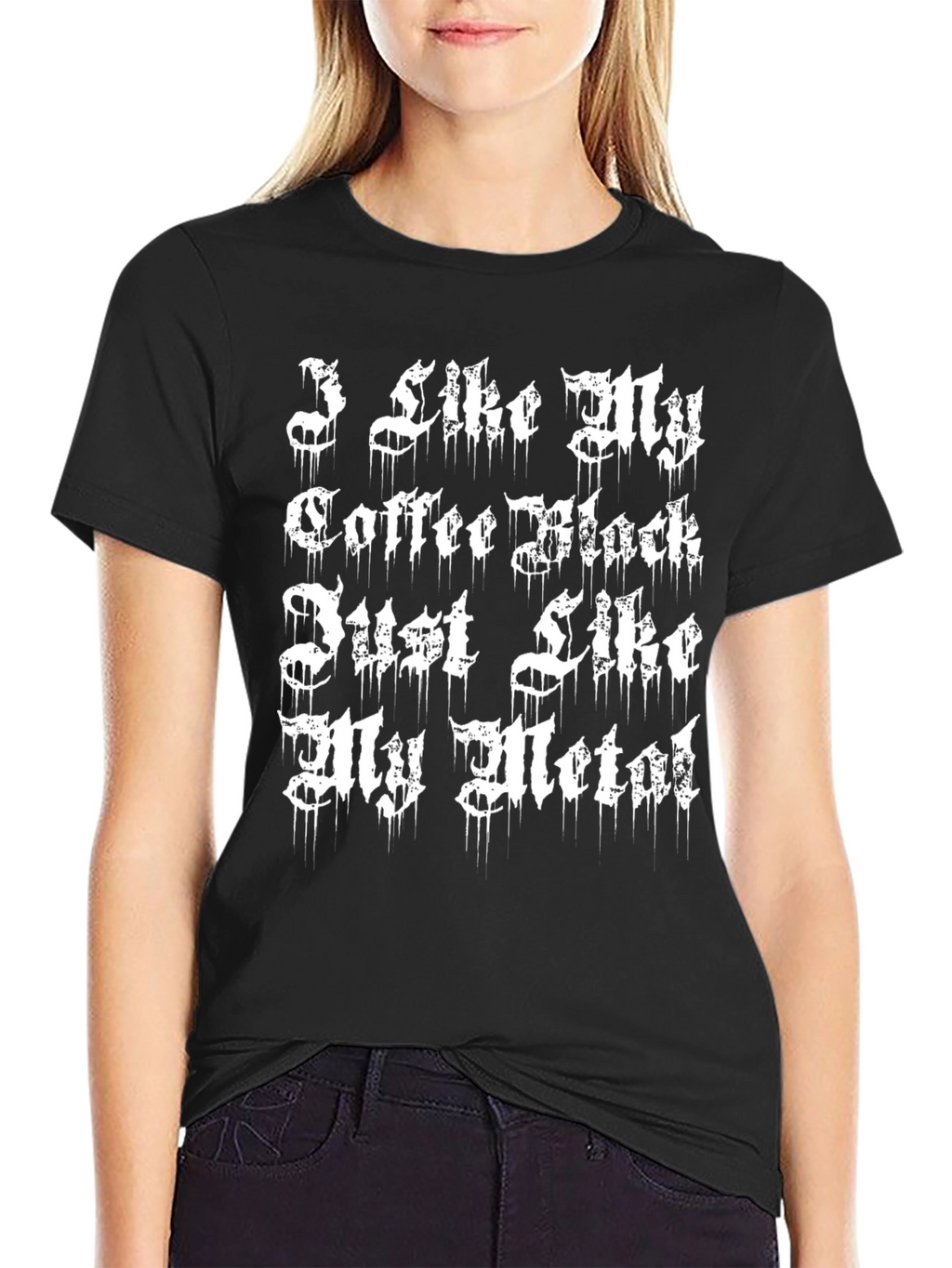 Coffee and Metal T-Shirt - Black Graphic Tee